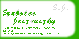 szabolcs jeszenszky business card